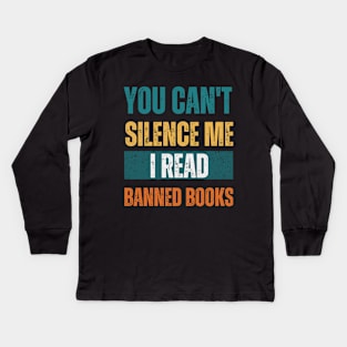 I read banned books T Shirt readers reading gift Kids Long Sleeve T-Shirt